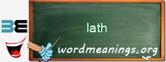 WordMeaning blackboard for lath